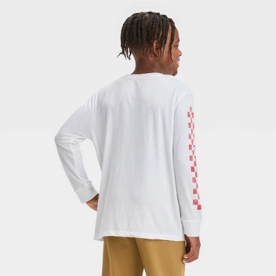 Boys' Smiley Knit Long Sleeve T-Shirt - Art Class™ White 1 Boys' Smiley Knit Long Sleeve T-Shirt - Art Class™ White