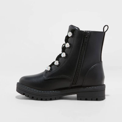 Girls' Zara Combat Boots - Art Class™ Black 1 Girls' Zara Combat Boots - Art Class™ Black