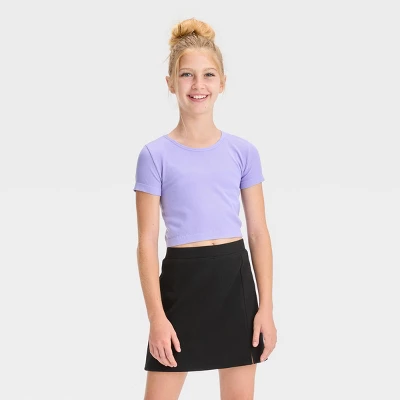 Girls' Short Sleeve Seamless Cropped T-Shirt - Art Class™ 6 Girls' Short Sleeve Seamless Cropped T-Shirt - Art Class™ - Image 6