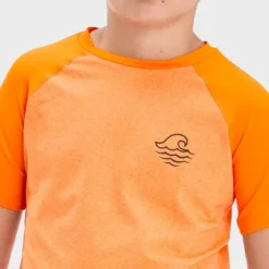 Boys' Wave Rash Guard Top - Art Class™ Orange
