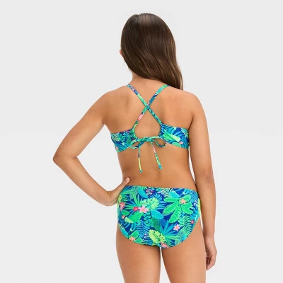 Girls' 'Living In The Tropics' Floral Printed Bikini Set - Art Class™ 2 Girls' 'Living In The Tropics' Floral Printed Bikini Set - Art Class™ - Image 2
