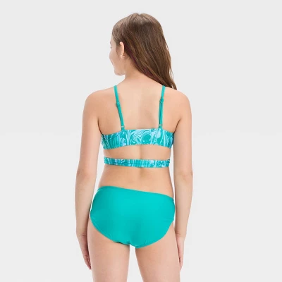Girls' 3pc Swirly Marble Swimwear Set - Art Class™ Blue 2 Girls' 3pc Swirly Marble Swimwear Set - Art Class™ Blue - Image 2