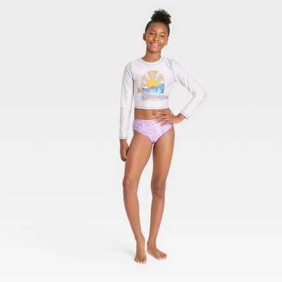 Girls' 3pc Desert Dreamer Swimwear Set - Art Class™ Lavender 3 Girls' 3pc Desert Dreamer Swimwear Set - Art Class™ Lavender - Image 3