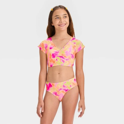 Girls' 'Sunshine Sorbet' Tie-Dye Bikini Set - Art Class™ 3 Girls' 'Sunshine Sorbet' Tie-Dye Bikini Set - Art Class™ - Image 3