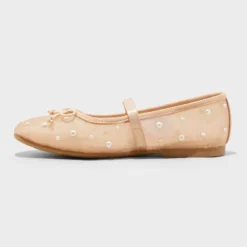 Kids' Fleur Mesh Slip-On Ballet Flats - Art Class™ Blush