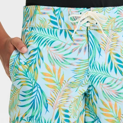 Boys' Palm Tree Printed Swim Shorts - Art Class™ Blue 2 Boys' Palm Tree Printed Swim Shorts - Art Class™ Blue - Image 2
