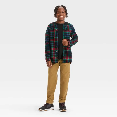Boys' Flannel Plaid Hooded Long Sleeve Button-Down Shirt - Art Class™ 2 Boys' Flannel Plaid Hooded Long Sleeve Button-Down Shirt - Art Class™ - Image 2