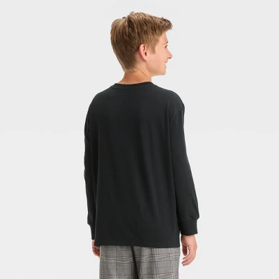 Boys' Boom Box Long Sleeve Graphic T-Shirt - Art Class™ Black 2 Boys' Boom Box Long Sleeve Graphic T-Shirt - Art Class™ Black - Image 2