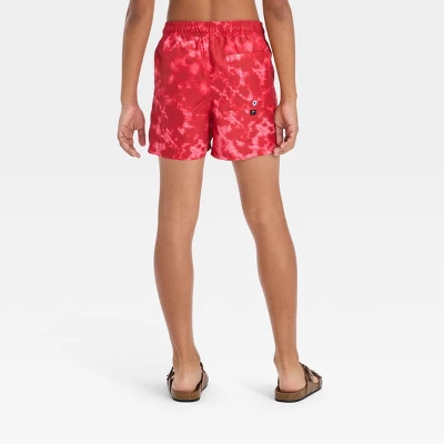 Boys' Tie-Dye Swim Shorts - Art Class™ Red 2 Boys' Tie-Dye Swim Shorts - Art Class™ Red - Image 2
