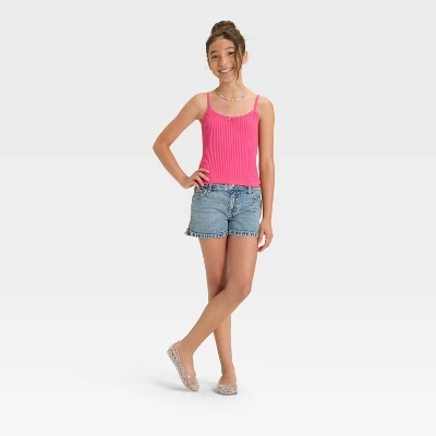 Girls' Mid-Rise Shortie Denim Shorts - Art Class™ 2 Girls' Mid-Rise Shortie Denim Shorts - Art Class™ - Image 2
