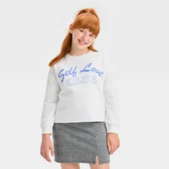 Girls' Cropped 'Self Love Club' Sweatshirt - Art Class™ White 5 Girls' Cropped 'Self Love Club' Sweatshirt - Art Class™ White -Daily Kid Wear Shop GUEST e05b5a5a 0c1e 421b ab88 2bfbbf894073