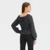 Girls' Long Sleeve Ruched Waist Blouse Top - Art Class™