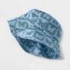 Girls' Denim Butterfly Bucket Hat - Art Class™ Blue