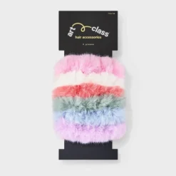 Girls' 6pk Faux Fur Hair Twisters - Art Class™