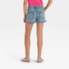 Girls' Mid-Rise Shortie Denim Shorts - Art Class™