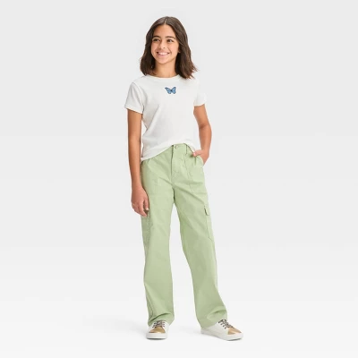 Girls' Twill Cargo Pants - Art Class™ 2 Girls' Twill Cargo Pants - Art Class™ - Image 2
