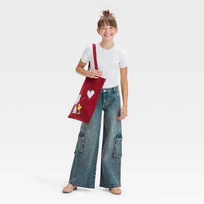 Girls' Mid-Rise Wide Leg Cargo Jeans - Art Class™ 2 Girls' Mid-Rise Wide Leg Cargo Jeans - Art Class™ - Image 2