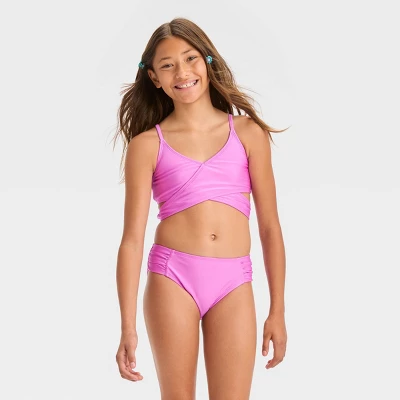 Girls' 'It’s A Wrap' Solid Bikini Set - Art Class™ 5 Girls' 'It’s A Wrap' Solid Bikini Set - Art Class™ - Image 5