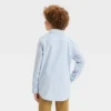 Boys' Oxford Striped Long Sleeve Button-Down Shirt - Art Class™