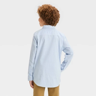 Boys' Oxford Striped Long Sleeve Button-Down Shirt - Art Class™ 1 Boys' Oxford Striped Long Sleeve Button-Down Shirt - Art Class™
