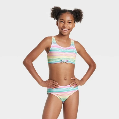 Girls' Venice Striped Bikini Set - Art Class™ 3 Girls' Venice Striped Bikini Set - Art Class™ - Image 3