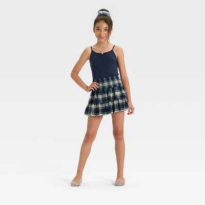 Girls' Smocked Tiered Mini Skirt - Art Class™ 2 Girls' Smocked Tiered Mini Skirt - Art Class™ - Image 2
