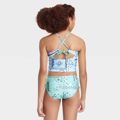 Girls' Bandana Midkini Set - Art Class™ Pink 2 Girls' Bandana Midkini Set - Art Class™ Pink - Image 2