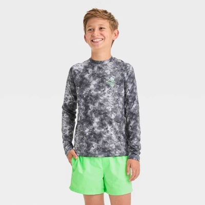 Boys' Long Sleeve Tie-Dye Rash Guard Top - Art Class™ Black 3 Boys' Long Sleeve Tie-Dye Rash Guard Top - Art Class™ Black - Image 3