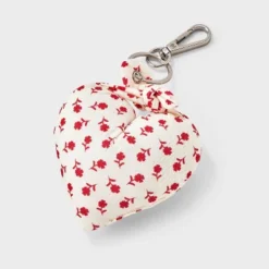 Girls' Heart Shaped Bag Charm - Art Class™ Red