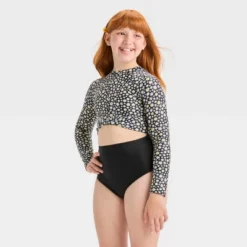 Girls' 'Dozens Of Daisies' Floral Printed One Piece Rash Guard Swimsuit - Art Class™ Black 5 Girls' 'Dozens Of Daisies' Floral Printed One Piece Rash Guard Swimsuit - Art Class™ Black -Daily Kid Wear Shop GUEST fa049fa2 bf10 44cf 8f02 2c879f481dd9