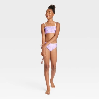 Girls' 3pc Desert Dreamer Swimwear Set - Art Class™ Lavender 2 Girls' 3pc Desert Dreamer Swimwear Set - Art Class™ Lavender - Image 2